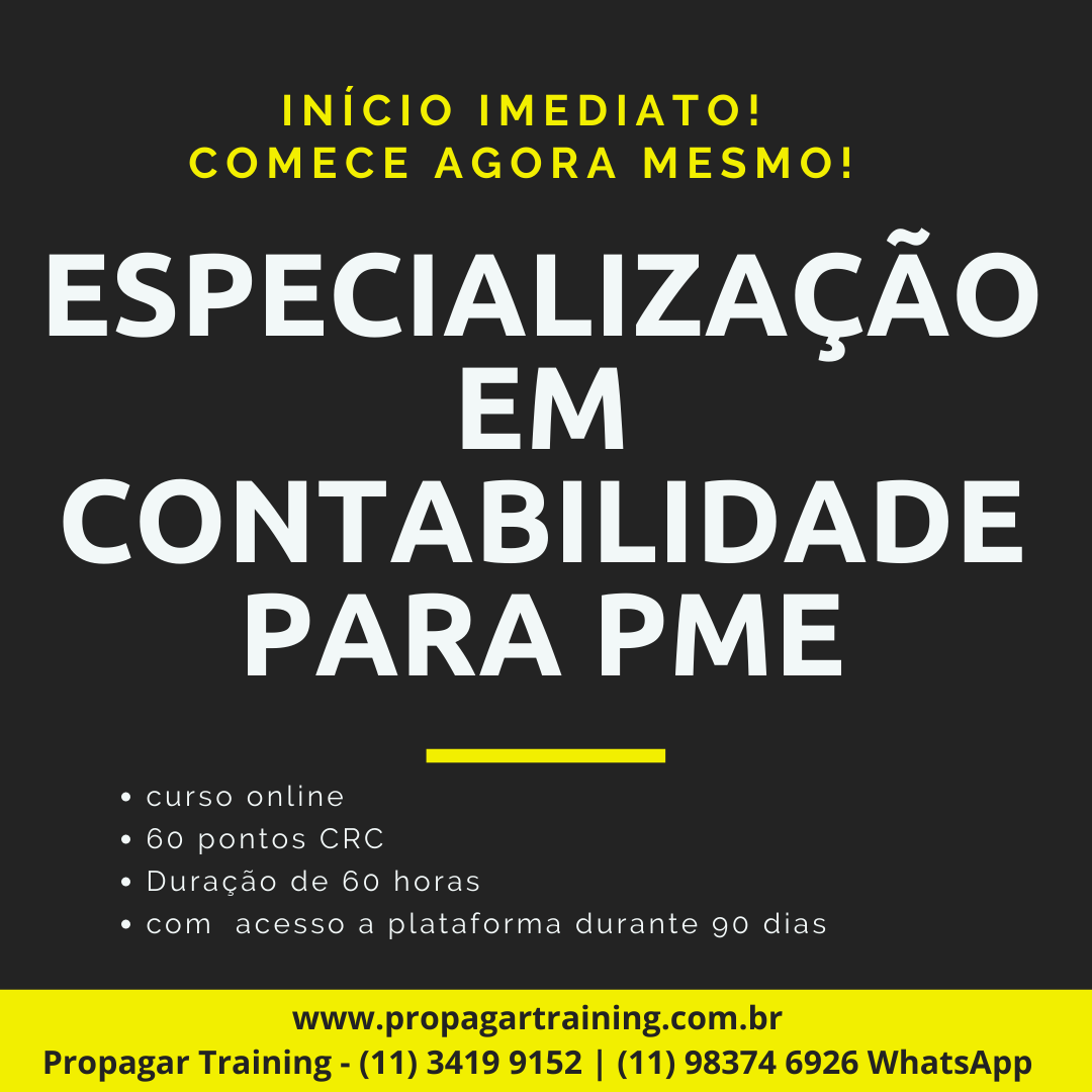 Especialização em Contabilidade para PME [2025] Comece agora mesmo!